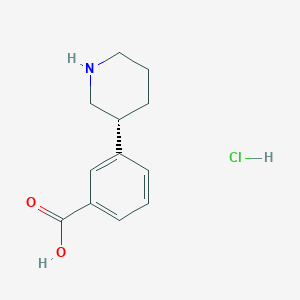 molecular formula C12H16ClNO2 B1496625 (R)-3-(piperidin-3-yl)benzoic acid HCl 