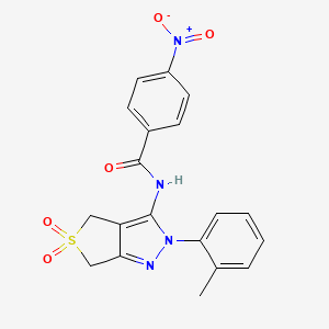 N-(5,5-dioxido-2-(o-tolyl)-4,6-dihydro-2H-thieno[3,4-c]pyrazol-3-yl)-4-nitrobenzamide