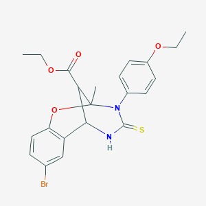 ethyl 8-bromo-3-(4-ethoxyphenyl)-2-methyl-4-thioxo-3,4,5,6-tetrahydro-2H-2,6-methano-1,3,5-benzoxadiazocine-11-carboxylate