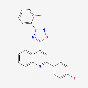 2-(4-Fluorophenyl)-4-[3-(2-methylphenyl)-1,2,4-oxadiazol-5-yl]quinoline