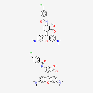 molecular formula C64H56Cl2N6O8 B1496632 9-[2-Carboxy-4(or 5)-[[4-(chloromethyl)benzoyl]amino]phenyl]-3,6-bis(dimethylamino)-xanthylium, inner salt CAS No. 323192-14-9