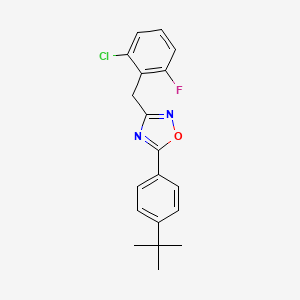 5-(4-Tert-butylphenyl)-3-[(2-chloro-6-fluorophenyl)methyl]-1,2,4-oxadiazole