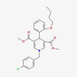 molecular formula C26H28ClNO5 B14966335 Dimethyl 4-(2-butoxyphenyl)-1-(4-chlorobenzyl)-1,4-dihydropyridine-3,5-dicarboxylate 