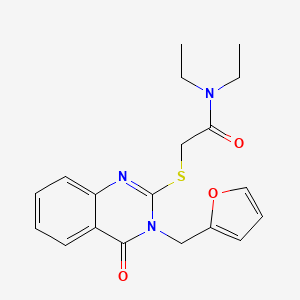 N,N-diethyl-2-{[3-(furan-2-ylmethyl)-4-oxo-3,4-dihydroquinazolin-2-yl]sulfanyl}acetamide