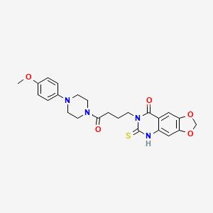 7-{4-[4-(4-methoxyphenyl)piperazin-1-yl]-4-oxobutyl}-6-thioxo-6,7-dihydro[1,3]dioxolo[4,5-g]quinazolin-8(5H)-one