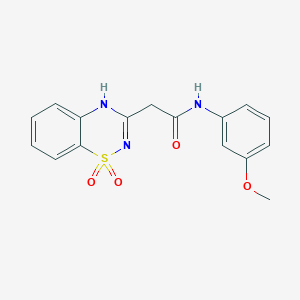 molecular formula C16H15N3O4S B14966387 2-(1,1-dioxido-2H-1,2,4-benzothiadiazin-3-yl)-N-(3-methoxyphenyl)acetamide 