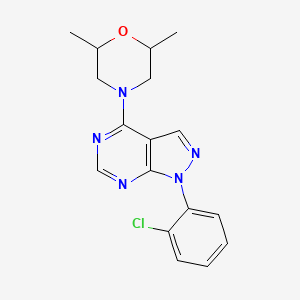 1-(2-chlorophenyl)-4-(2,6-dimethylmorpholin-4-yl)-1H-pyrazolo[3,4-d]pyrimidine