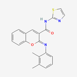 (2Z)-2-[(2,3-dimethylphenyl)imino]-N-(1,3-thiazol-2-yl)-2H-chromene-3-carboxamide