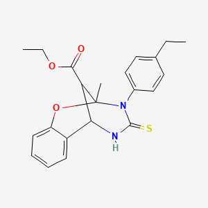 ethyl 3-(4-ethylphenyl)-2-methyl-4-thioxo-3,4,5,6-tetrahydro-2H-2,6-methano-1,3,5-benzoxadiazocine-11-carboxylate