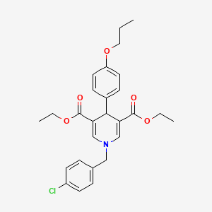 Diethyl 1-(4-chlorobenzyl)-4-(4-propoxyphenyl)-1,4-dihydropyridine-3,5-dicarboxylate