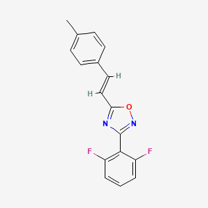 3-(2,6-difluorophenyl)-5-[(E)-2-(4-methylphenyl)ethenyl]-1,2,4-oxadiazole