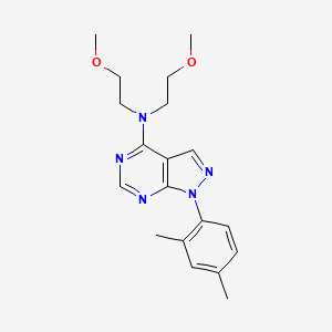 1-(2,4-dimethylphenyl)-N,N-bis(2-methoxyethyl)-1H-pyrazolo[3,4-d]pyrimidin-4-amine