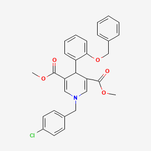 Dimethyl 4-[2-(benzyloxy)phenyl]-1-(4-chlorobenzyl)-1,4-dihydropyridine-3,5-dicarboxylate