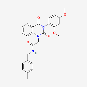 2-[3-(2,4-dimethoxyphenyl)-2,4-dioxoquinazolin-1-yl]-N-[(4-methylphenyl)methyl]acetamide