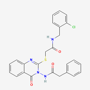 N-(2-chlorobenzyl)-2-((4-oxo-3-(2-phenylacetamido)-3,4-dihydroquinazolin-2-yl)thio)acetamide