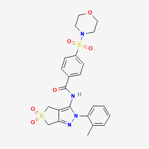 N-(5,5-dioxido-2-(o-tolyl)-4,6-dihydro-2H-thieno[3,4-c]pyrazol-3-yl)-4-(morpholinosulfonyl)benzamide