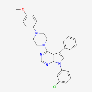 7-(3-chlorophenyl)-4-[4-(4-methoxyphenyl)piperazin-1-yl]-5-phenyl-7H-pyrrolo[2,3-d]pyrimidine