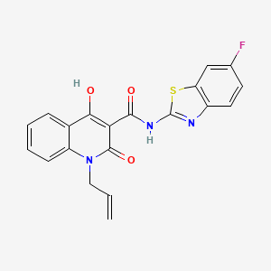 1-allyl-N-(6-fluoro-1,3-benzothiazol-2-yl)-4-hydroxy-2-oxo-1,2-dihydro-3-quinolinecarboxamide