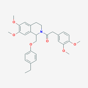 molecular formula C30H35NO6 B14966651 2-(3,4-dimethoxyphenyl)-1-(1-((4-ethylphenoxy)methyl)-6,7-dimethoxy-3,4-dihydroisoquinolin-2(1H)-yl)ethanone 