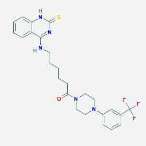 4-[(6-oxo-6-{4-[3-(trifluoromethyl)phenyl]piperazin-1-yl}hexyl)amino]quinazoline-2(1H)-thione