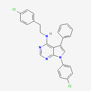 7-(4-chlorophenyl)-N-[2-(4-chlorophenyl)ethyl]-5-phenyl-7H-pyrrolo[2,3-d]pyrimidin-4-amine