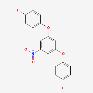 molecular formula C18H11F2NO4 B14966771 1,3-Bis(4-fluorophenoxy)-5-nitrobenzene 