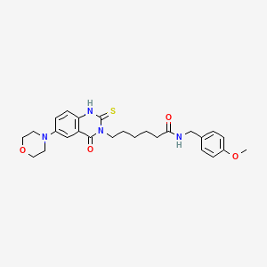 N-(4-methoxybenzyl)-6-(6-morpholino-4-oxo-2-thioxo-1,2-dihydroquinazolin-3(4H)-yl)hexanamide