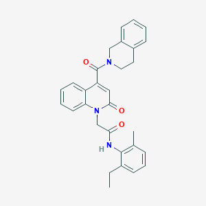 2-[4-(3,4-dihydroisoquinolin-2(1H)-ylcarbonyl)-2-oxoquinolin-1(2H)-yl]-N-(2-ethyl-6-methylphenyl)acetamide