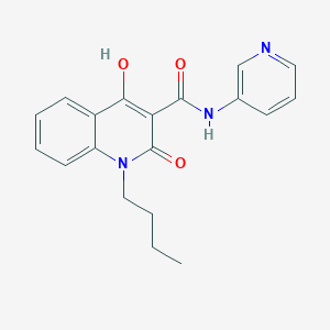 1-Butyl-4-hydroxy-2-oxo-N-(3-pyridinyl)-1,2-dihydro-3-quinolinecarboxamide