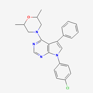 molecular formula C24H23ClN4O B14966855 7-(4-chlorophenyl)-4-(2,6-dimethylmorpholin-4-yl)-5-phenyl-7H-pyrrolo[2,3-d]pyrimidine 