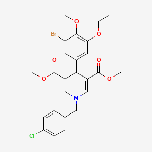 Dimethyl 4-(3-bromo-5-ethoxy-4-methoxyphenyl)-1-(4-chlorobenzyl)-1,4-dihydropyridine-3,5-dicarboxylate