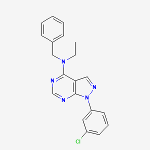 N-benzyl-1-(3-chlorophenyl)-N-ethyl-1H-pyrazolo[3,4-d]pyrimidin-4-amine