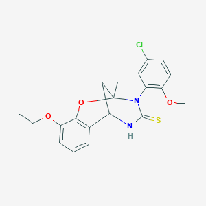 3-(5-chloro-2-methoxyphenyl)-10-ethoxy-2-methyl-2,3,5,6-tetrahydro-4H-2,6-methano-1,3,5-benzoxadiazocine-4-thione