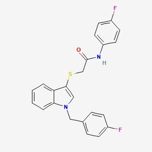 2-((1-(4-fluorobenzyl)-1H-indol-3-yl)thio)-N-(4-fluorophenyl)acetamide