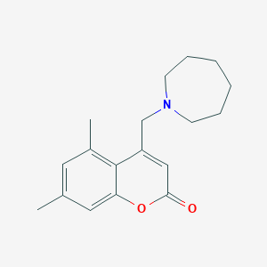 4-(azepan-1-ylmethyl)-5,7-dimethyl-2H-chromen-2-one