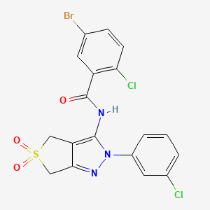 5-bromo-2-chloro-N-(2-(3-chlorophenyl)-5,5-dioxido-4,6-dihydro-2H-thieno[3,4-c]pyrazol-3-yl)benzamide