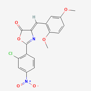 (4Z)-2-(2-chloro-4-nitrophenyl)-4-(2,5-dimethoxybenzylidene)-1,3-oxazol-5(4H)-one