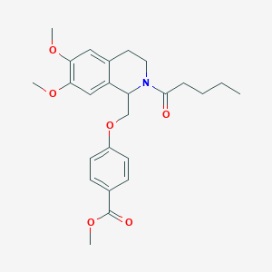 Methyl 4-((6,7-dimethoxy-2-pentanoyl-1,2,3,4-tetrahydroisoquinolin-1-yl)methoxy)benzoate