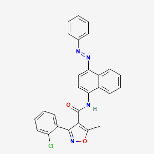 4-Isoxazolecarboxamide, 3-(2-chlorophenyl)-5-methyl-N-[4-[(1E)-2-phenyldiazenyl]-1-naphthalenyl]-