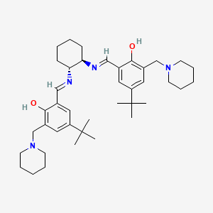 molecular formula C40H60N4O2 B1496710 2,2 inverted exclamation marka-[(1R,2R)-1,2-Cyclohexanediylbis[(E)-(nitrilomethylidyne)]]bis[4-(tert-butyl)-6-(1-piperidinylmethyl)phenol] CAS No. 478282-28-9