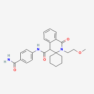 N-(4-carbamoylphenyl)-2'-(2-methoxyethyl)-1'-oxo-1',4'-dihydro-2'H-spiro[cyclohexane-1,3'-isoquinoline]-4'-carboxamide