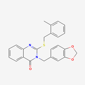 3-(1,3-benzodioxol-5-ylmethyl)-2-[(2-methylbenzyl)sulfanyl]quinazolin-4(3H)-one