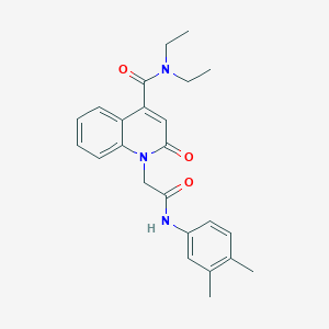 molecular formula C24H27N3O3 B14967183 1-{2-[(3,4-dimethylphenyl)amino]-2-oxoethyl}-N,N-diethyl-2-oxo-1,2-dihydroquinoline-4-carboxamide 