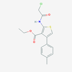 molecular formula C16H16ClNO3S B149672 2-(2-氯乙酰氨基)-4-对甲苯基-噻吩-3-甲酸乙酯 CAS No. 138098-81-4