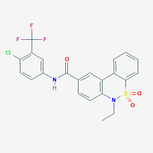 N-[4-chloro-3-(trifluoromethyl)phenyl]-6-ethyl-6H-dibenzo[c,e][1,2]thiazine-9-carboxamide 5,5-dioxide