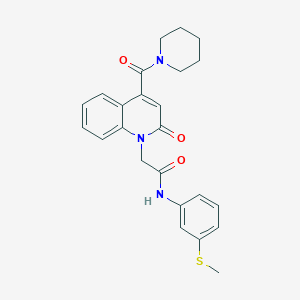 N-[3-(methylsulfanyl)phenyl]-2-[2-oxo-4-(piperidin-1-ylcarbonyl)quinolin-1(2H)-yl]acetamide