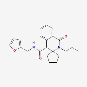 N-(furan-2-ylmethyl)-2'-(2-methylpropyl)-1'-oxo-1',4'-dihydro-2'H-spiro[cyclopentane-1,3'-isoquinoline]-4'-carboxamide