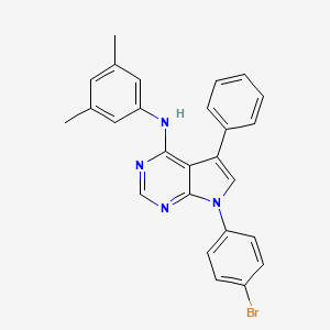 7-(4-bromophenyl)-N-(3,5-dimethylphenyl)-5-phenyl-7H-pyrrolo[2,3-d]pyrimidin-4-amine