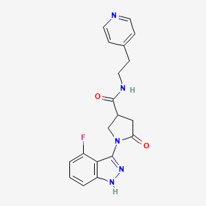 molecular formula C19H18FN5O2 B14967261 1-(4-fluoro-2H-indazol-3-yl)-5-oxo-N-[2-(pyridin-4-yl)ethyl]pyrrolidine-3-carboxamide 