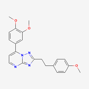 molecular formula C22H22N4O3 B14967305 7-(3,4-Dimethoxyphenyl)-2-[2-(4-methoxyphenyl)ethyl][1,2,4]triazolo[1,5-a]pyrimidine 